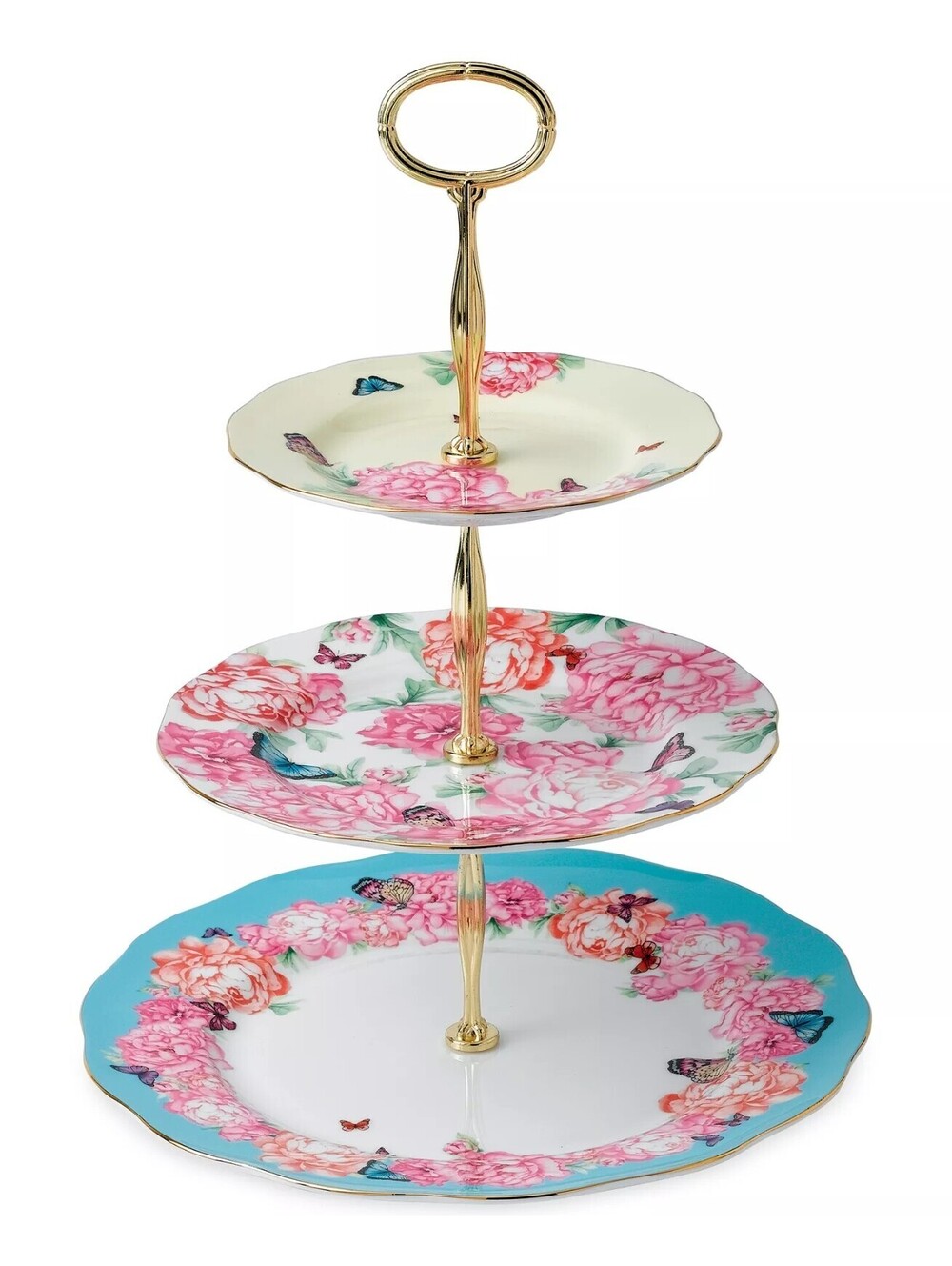 210$ Royal Albert Miranda Kerr for Cake Stand Three-Tier Multicolor